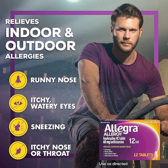 Allegra Allergy Tablets 12 Hour 12 Ea (Pack Of 6)