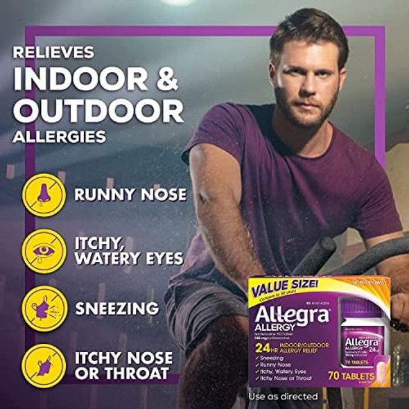 Allegra Adult 24 Hour Allergy Tablets 180Mg Discounted Pack140Count