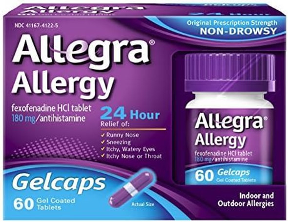 Allegra 24 Hour Allergy Gelcaps 24 Count