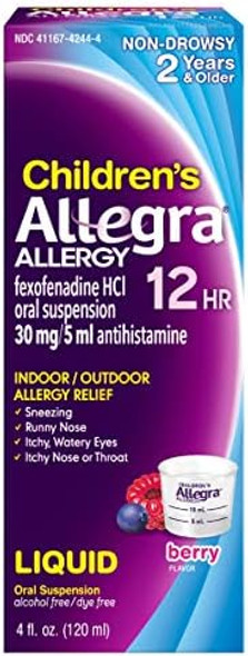 Allegra Children'S Allergy Relief Berry Flavor 4 Oz Pack Of 2