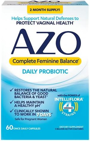 Azo Complete Feminine Balance Daily Probiotics For Women & D Mannose Urinary Tract Health Cleanse Flush & Protect The Urinary Tract