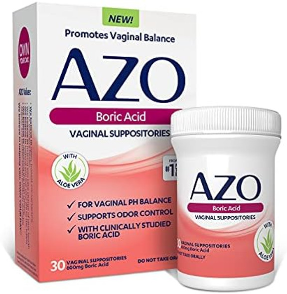 Azo D Mannose Urinary Tract Health 120 Count Boric Acid Vaginal Suppositories 30 Count