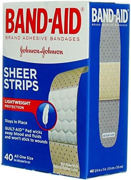 Bandaid Brand Trustay Sheer Bandages All One Size 40 Count