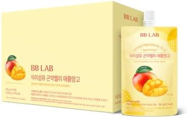Bb Lab Dietary Fiber Konjac Jelly Apple Mango (10 Packs/52.9 Oz) 5G Fiber Lowcalorie Low Sugar (1G) Healthy Korean Snack Vegan Gluten Fiberrich Jelly Drink