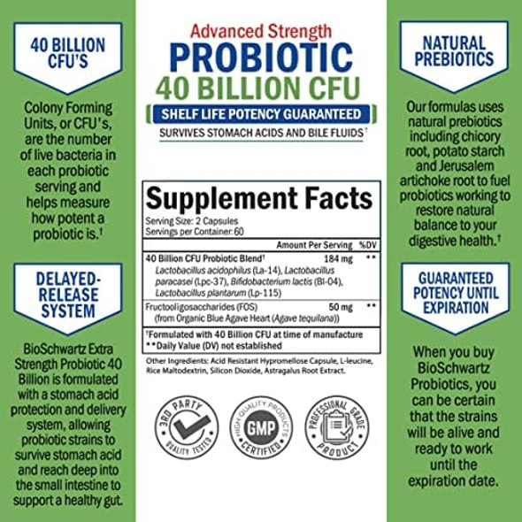 High Strength Vitamin D3 5000 Iu 125 Mcg (1 Year Supply) Plus 40 Billion Cfu Daily Probiotic Supplement (2 Month Supply)