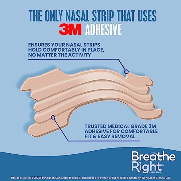 Breathe Right Nasal Strips Lavender Scent Extra Strength Tan Nasal Strips Help Stop Snoring Drug Snoring Solution & Nasal Congestion Relief Caused By Colds & Allergies 26Ct (Packaging May Vary)