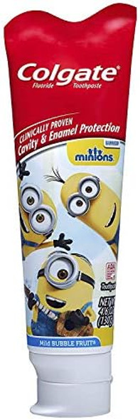 Colgate Kids Minions Toothpaste Mild Bubble Fruit 4.60 Oz (Pack Of 7)
