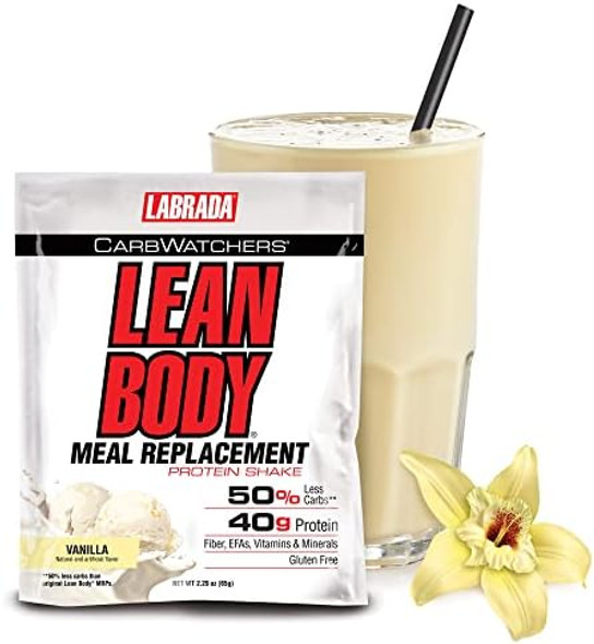 Labrada Carb Watchers Lean Body Vanilla Ice Cream 2.29Oz Packets (Pack Of 42)