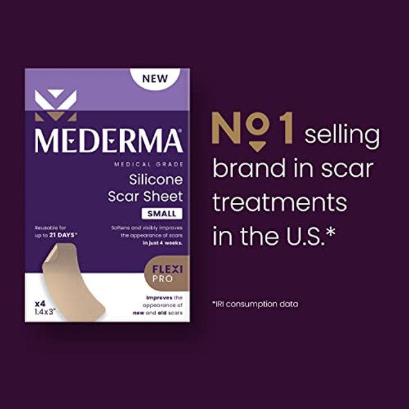 Mederma Scar Gel 50G Treats Acne Burns Surgery Scars + 4 Count Silicone Scar Sheets Improves Old And Scars