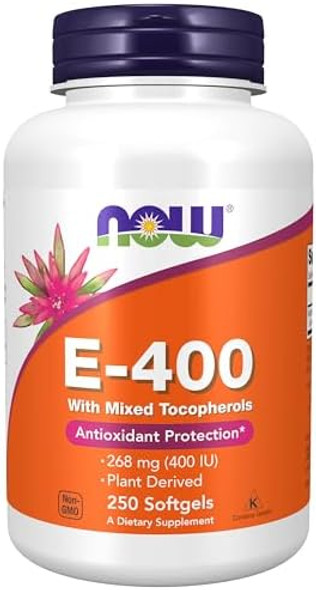 Now Foods Supplements Vitamin E400 Iu Mixed Tocopherols Antioxidant Protection 250 Softgels