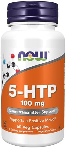Now Foods Supplements 5Htp (5Hydroxytryptophan) 100 Mg Neurotransmitter Support 60 Veg Capsules