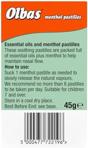 Olbas Menthol Pastilles 45G