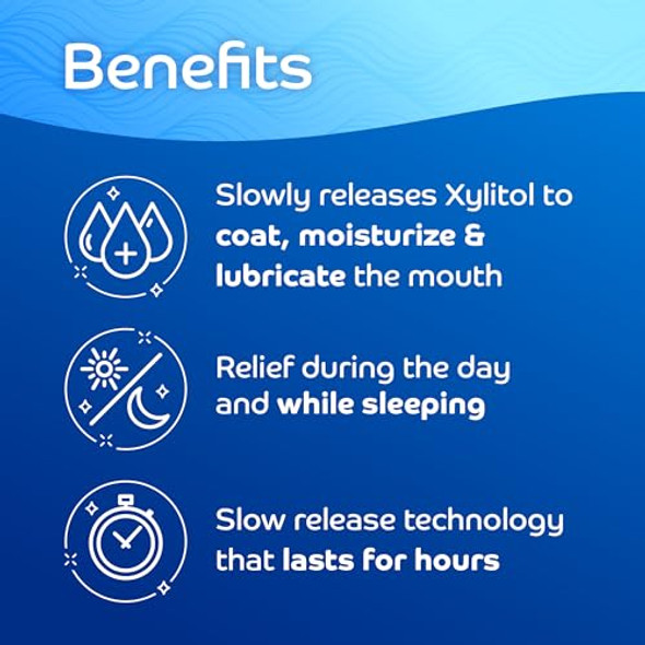 Oracoat Xylimelts For Dry Mouth Night Time Or Day Moisturizing Dry Mouth Adhering Discs Sugar With Xylitol 40 Count 3 Pack Slightlysweet Flavor 8Hour Relief