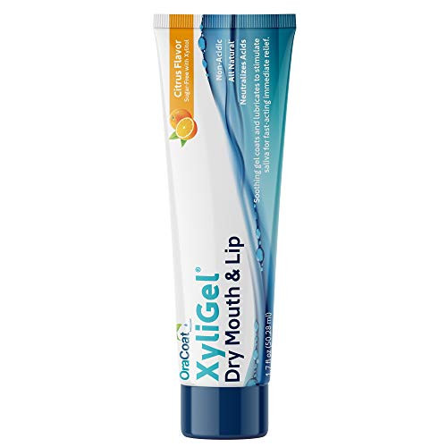Oracoat Xyligel Dry Mouth Gel Soothing Citrus Oral Gel With Xylitol Lip Moisturizer For Very Dry Lips Lip Hydration Sugar Relief 1.7 Fl Oz 1 Pack.