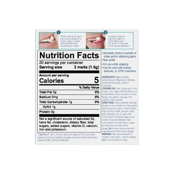 Oracoat Xylimelts Dry Mouth Relief Moisturizing Oral Adhering Discs 40 Count Sensitive With Xylitol For Dry Mouth Stimulates Saliva Nonacidic