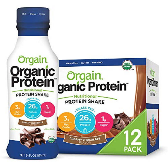 Orgain Organic & Clean Protein Shakes Creamy Chocolate (12 Pack)