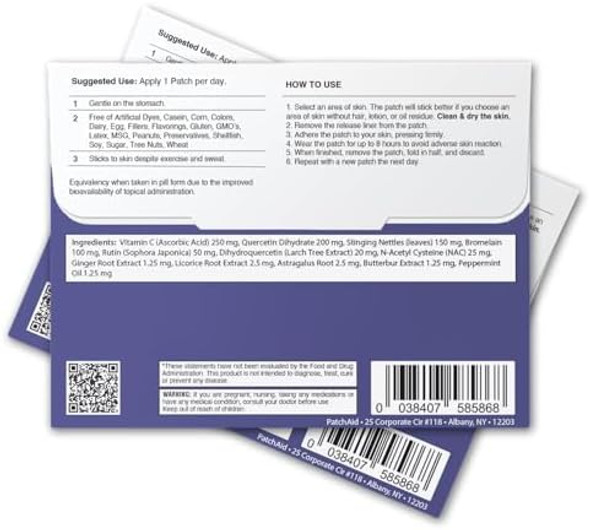 Kids Allergy Relief Topical Patch By Patchaid 30Day Supply