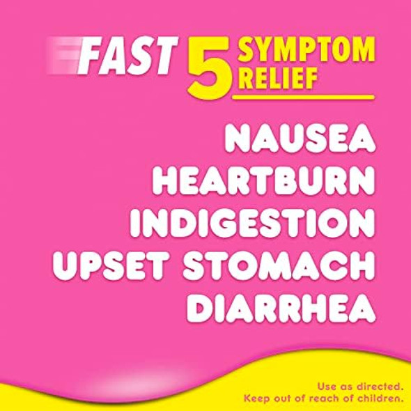 Pepto Bismol Liquid For Nausea Heartburn Indigestion Upset Stomach And Diarrhea Fast Relief For 5 Symptoms Original Flavor 2X12 Oz