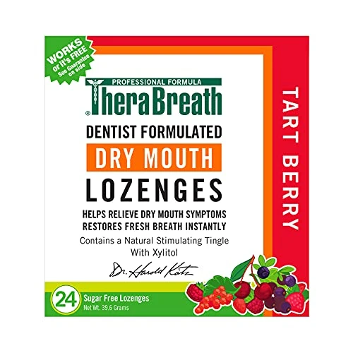 Therabreath Dry Mouth Lozenges With Zinc Tart Berry Flavor 24 Lozenges