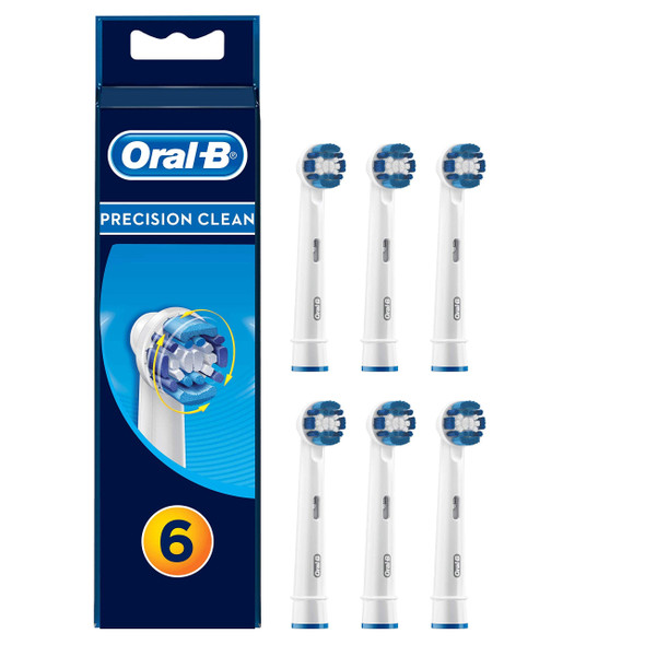 Oral-B Precision Clean Refill Replacement Rechargeable Toothbrush Heads 6 In Pks