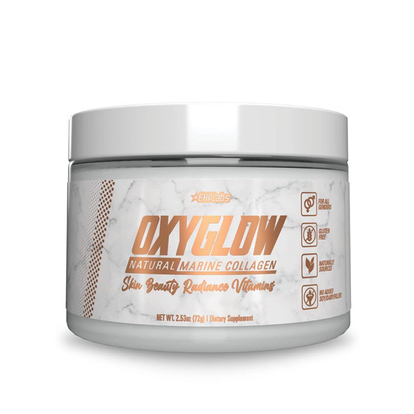 EHP Labs OxyGlow Natural Marine Collagen Powder  Hydrolyzed Marine Collagen Peptides Powder  Boosts Skin Elasticity and Firmness Accelerates Nail Growth and Strengthens Hai 30 Serves Unflavored