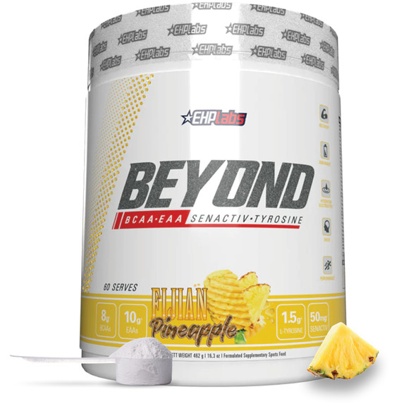 EHP Labs Beyond BCAA Powder Amino Acids Post Workout Recovery BCAAs Essential Amino Acids EAA Supplements Powder 10g Amino Acids Supplement for Muscle Recovery 60 Servings Fijian Pineapple