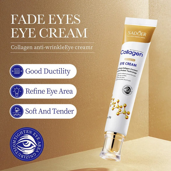ADOER Collagen Eye Cream Lotion,Firming Nourishing Moisturizing Eye Creams,eye care.Brightens and cares for the eye area 20g