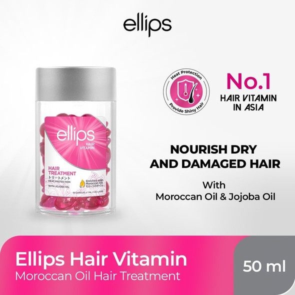 Ellips Hair Vitamin (Moroccan Oil) - Hair Treatment, 1 Jar (50 Capsule)