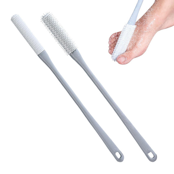Toe Cleaning Brush Foot Scrubber with Long Handle Silicone Foot Brush for Shower  Soft Exfoliation and Lotion Applicator  Ideal for Seniors Elderly Men and  Women