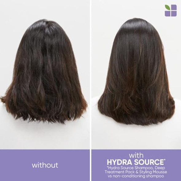 Biolage Hydra Source Styling Mousse - Provides Body And Natural Movement With Medium Hold For Dry Hair Paraben- & Vegan 8.5 Fl Oz