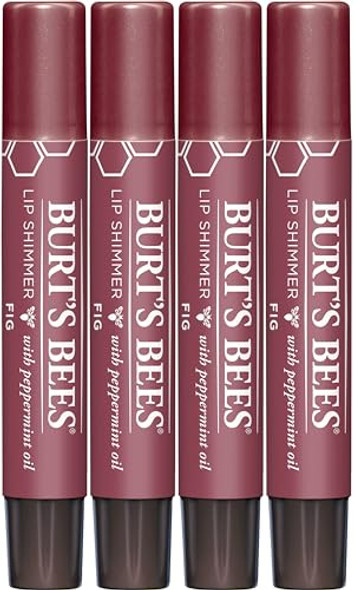 Burt'S Bees Shimmer Lip Tint Stocking Stuffers Set Tinted Lip Balm Stick Moisturizing For All Day & Lip Tint Balm Red Dahlia 2-Pack Hydrating Shea Butter For A Natural Looking Buildable