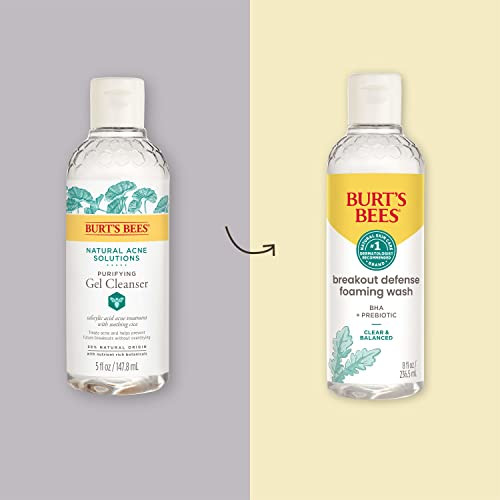 Burt’S Bees Foaming Face Wash Bha Breakout Defense Cleanser For All Skin Types Washes Away Impurities & Excess Facial Oil With A Prebiotic 8 Oz.