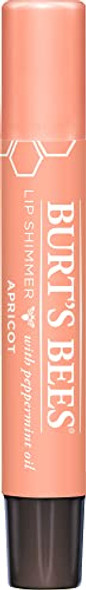 Burt'S Bees Lip Balm Moisturizing Lip Shimmer For Women For All Day Hydration With Vitamin E & Coconut Oil 100% Natural Apricot 0.09 Ounce