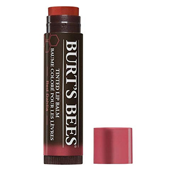 Burts Bees 100% Natural Tinted Lip Balm Red Dahlia With Shea Butter & Botanical Waxes 6 Tubes