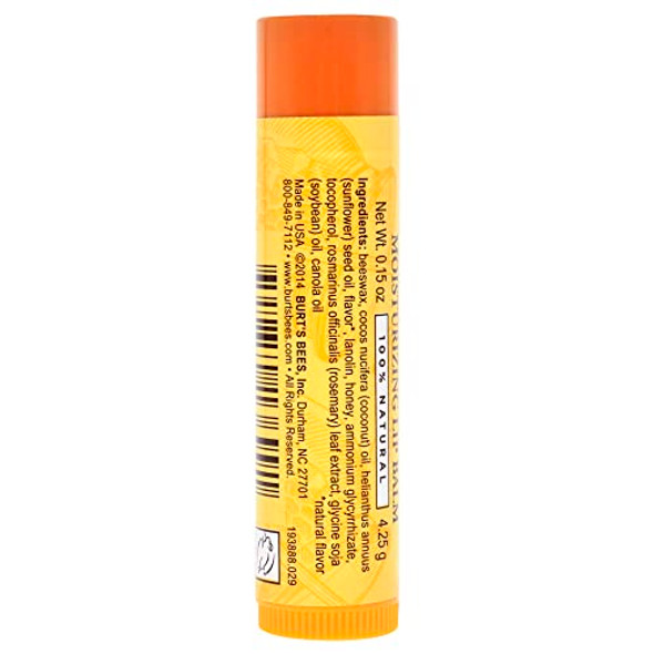 Burt'S Bees 100% Natural Moisturizing Lip Balm Honey With Beeswax - 1 Tube 0.15 Ounce