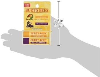 Burt'S Bees Lip Balm Twin Pack Mango Butter Acai Berry - 0.3 Oz