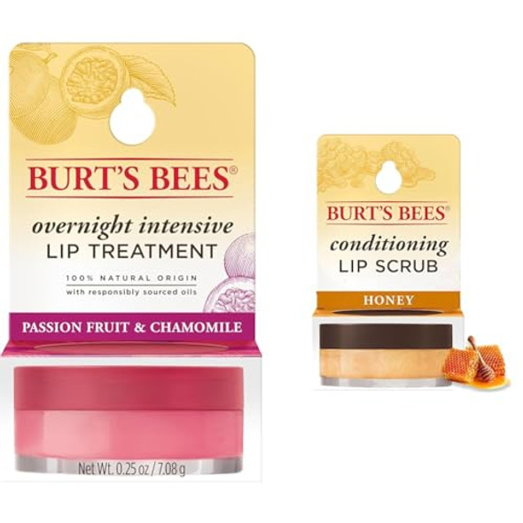 Burt'S Bees Overnight Lip Sleeping Mask 0.25Oz Conditioning Honey Lip Scrub 0.25Oz - Moisturizing Hydrating Exfoliating Burt'S Bees Overnight Lip Sleeping Mask 0.25Oz Conditioning Honey Lip Scrub 0.25Oz - Moisturizing Hydrating Exfoliating