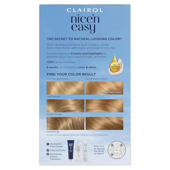 Clairol Nice 'N Easy Permanent Hair Color 9 103 Natural Light Neutral Blonde 1Kit
