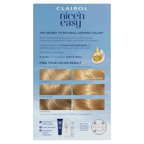 Clairol Nice'N Easy 10 Extra Light Blonde Permanent Hair Color 1 Kit