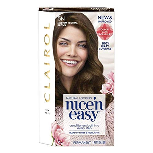 Clairol Nice'N Easy Permanent Hair Color Medium Natural Brown 5N (Pack Of 2)