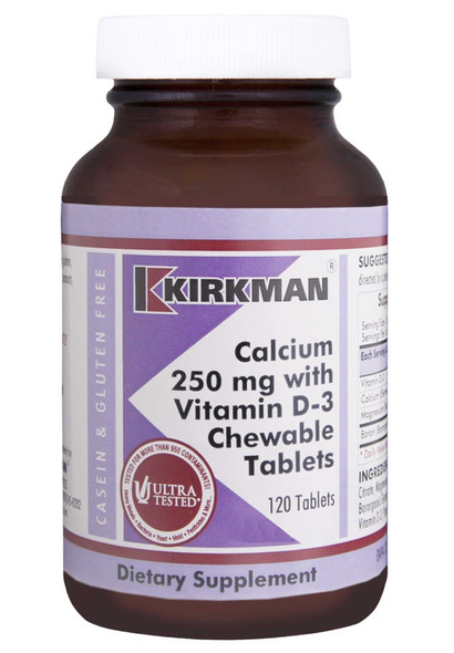 Kirkman Calcium 250 mg with Vitamin D-3 Chewable Tablets