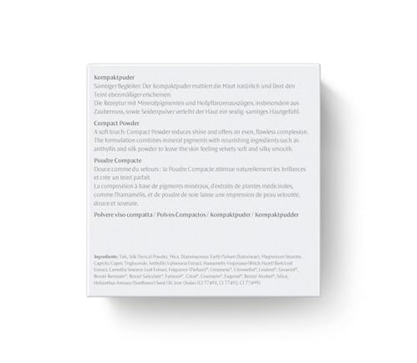 Dr. Hauschka Compact Powder 00 Translucent Natural Mineral Set & Mattify Touch-Up Silky Finish For All Skin Tones 0.28 Oz