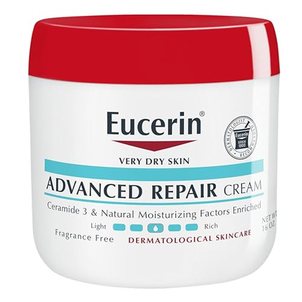 Eucerin Advanced Repair 16 Oz Body Cream Eczema Relief 8 Oz Cream Bundle