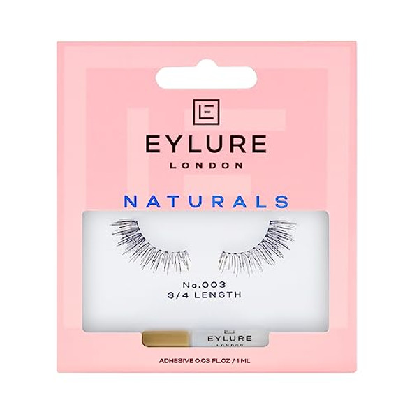 Eylure Naturals Accent No. 003 And Volume Accent No. 005 Reusable Eyelashes Bundle With Adhesive 1 Pair Each