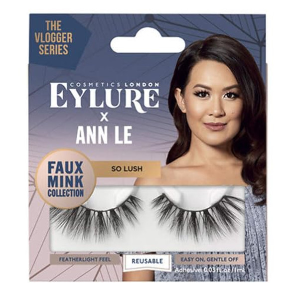Set Of Ann Le So Lush Featherlight Feel - Easy On Gentle Off - Reusable Lashes With Included Adhesive