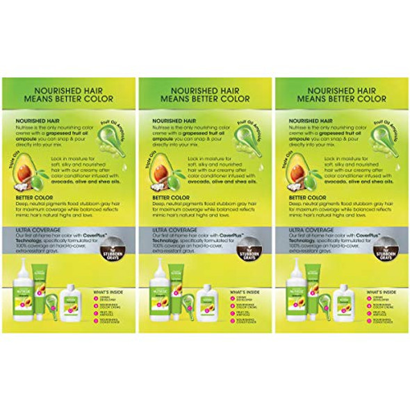 Garnier Hair Color Nutrisse Ultra Coverage Nourishing Creme 200 Deep Soft Black (Black Sesame) Permanent Hair Dye 3 Count (Packaging May Vary)