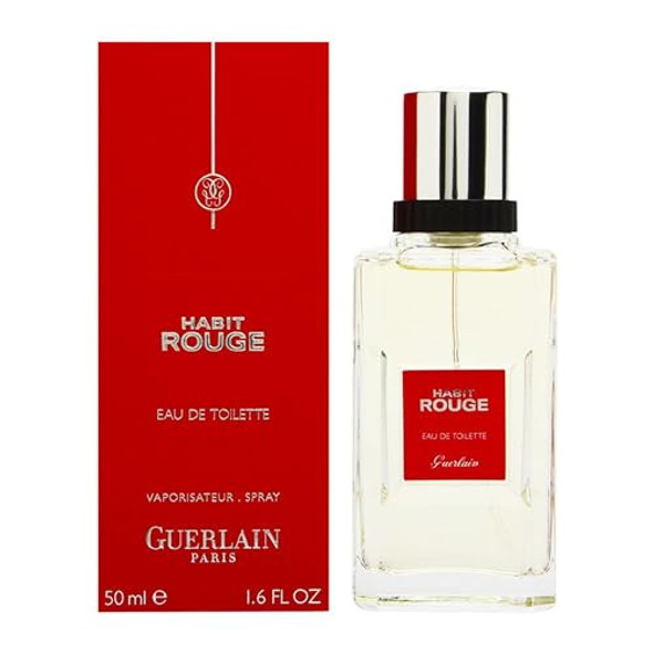 Guerlain Habit Rouge Eau De Toilette Spray For Men 1.7 Ounce