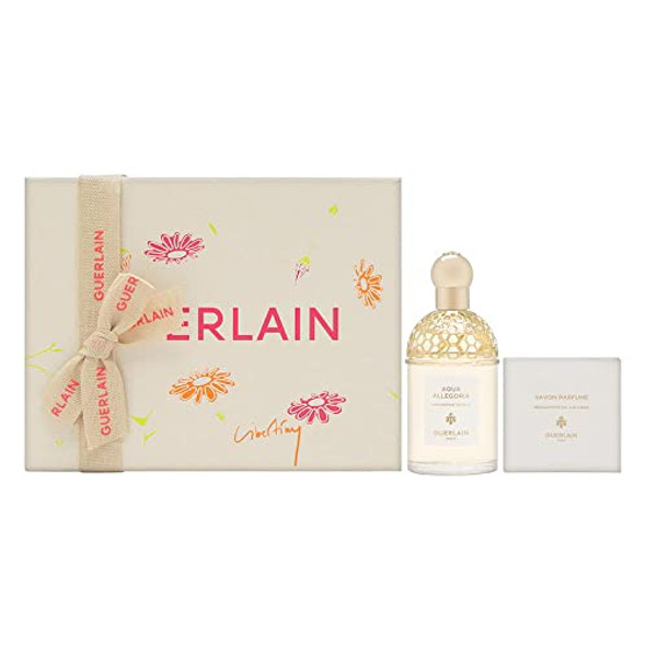 Aqua Allegoria Mandarine Basilic By Guerlain For Women 2 Piece Set Includes: 4.2 Oz Eau De Toilette Spray + 3.5 Oz Sapoceti Perfumed Soap Calabrian Bergamot