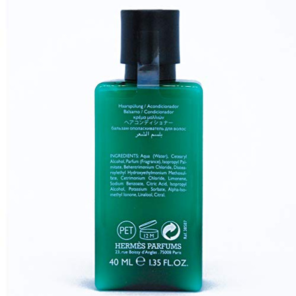 5.4Oz (Four 1.35 Ounce Bottles) Hermes Eau D'Orange Verte Hair Conditioner With D-Pantenol Vitamins