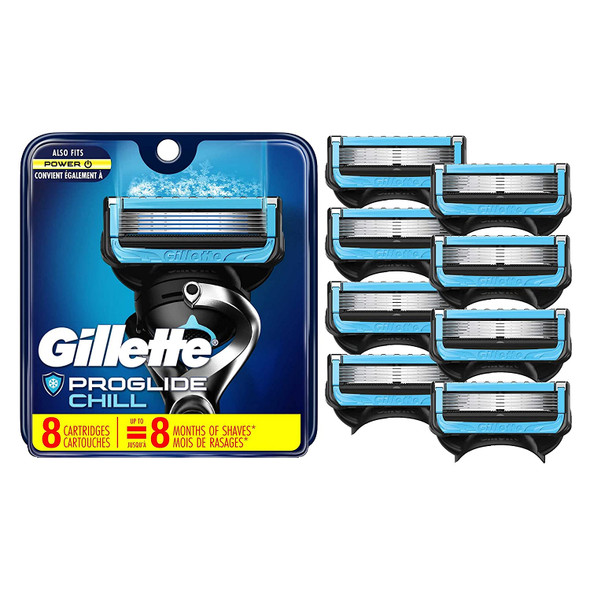 Gillette ProGlide Chill Mens Razor Blades, 8 Blade Refills, Proshield Chill (47400656178)